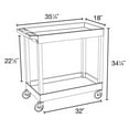 thumbnail image 4 of Luxor 18" x 32" Two Shelf Tub Utility Cart - Black, 4 of 4