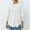 Blanc, variante sur Babysbule Blouse Décontractée pour Femmes Manches 3/4 Col Rond Coupe Ample Tunique en Polyester Spandex Confortable pour Usage Quotidien à la Maison