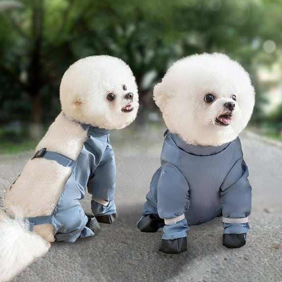 tasrioml Dog Boots Leggings Adjustable Strap Waterproof Dust-proof Non-slip Dog Paw Protectors Shoes Snow Pants Outdoor Small Medium Dog Suspender Boots