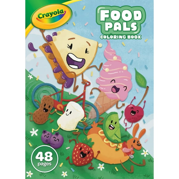 Crayola Food Pals Coloring Book, 48 Pages, Coloring Supplies, Gift for Kids