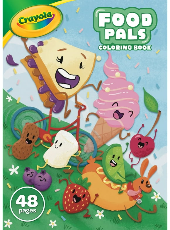 Crayola Food Pals Coloring Book, 48 Pages, Coloring Supplies, Gift for Kids