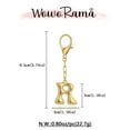 thumbnail image 4 of Chunky Initial Letter Keychain for Women Gold Bubble Letter A Bag Charm Purse Charms for Handbags Personalized Keyrings Accessories A, 4 of 8