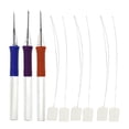 thumbnail image 1 of KAKOWELY punch embroidery needles 1 Set of 9pcs DIY Embroidery Pen Punch Needle Pen Felting Needle Pen Threads Knitting Tool Needlework Tools (3PCS Needlework Pens and 6PCS Threading Steel Wire), 1 of 4