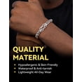 thumbnail image 4 of ChainsHouse Men's Bracelet Cuban Chain Stainless Steel Infinity Knot Bracelets with Message Card Love Chain Bracelet Jewelry Birthday Graduation Gift To My Son, 8.3 inch, 4 of 8