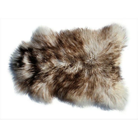 Salvani Genuine Icelandic Sheepskin Rug Throw – shade of brown - curly pile