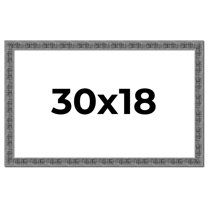 30x18 Frame Silver Black Rustic Sonoma Solid Wood Picture Frame | 1.5 Inch Moulding Width |