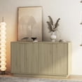 thumbnail image 3 of PORKISS 55.1" Fluted Sideboard, Modern Wood Buffet Cabinet with Storage, Accent Cabinet with Adjustable Shelves for Dining Room, Living Room & Entryway, Wood, 3 of 6