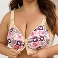 thumbnail image 4 of Bra for Casual Front-Closure Comfort Seamless Backless Design with Adjustable Straps and Cup Pattern, 4 of 8