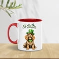 thumbnail image 4 of Happy St. Patrick’s Day Cocker Spaniel with Green Hat Shamrocks Rainbow 11oz Accent Two-tone Mug Cockers Dog Lover Gifts Coffee Tea Cup - 03007, 4 of 5
