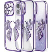 Phone Case for iPhone 11 Pro Max Case Glitter Bling Shiny Sparkly Clear Rhinestone Soft TPU for Women Girls Anti-Scratch Camera Protector Shockproof Cover for iPhone 11 Pro Max,Purple KDL
