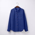 thumbnail image 3 of Patlollav Womens Corduroy Buttoned Cardigan Long Sleeve Lapel Padded Shirt Tops, 3 of 6