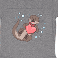 thumbnail image 3 of Inktastic Cute Smiling Valentine's Day Otter with Heart Boys or Girls Baby Bodysuit, 3 of 4