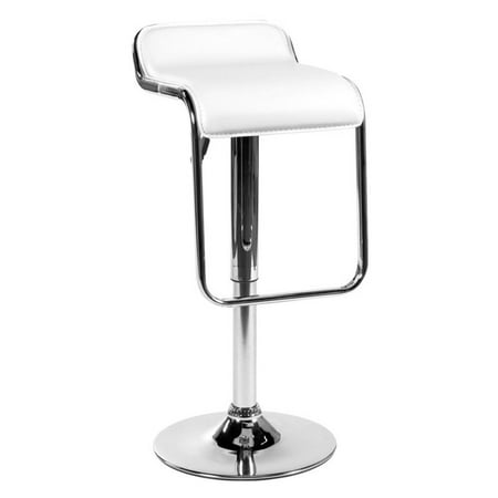 Euro Style Furgus Adjustable Bar Stool - White