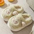 thumbnail image 2 of NIEWTR Toddler Slippers Boys Girls Little Kids House Shoes Warm Slipper Bedroom Home Indoor Winter Non-slip Sole Cute Soft Plush Memory Foam Children's Truck Slippers(A-Green,6), 2 of 9