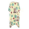 thumbnail image 2 of HELLHERO Sloths Bathing Suit Cover Up Polyester Lightweight Free Size Swimwear Coverup for Women, 2 of 6