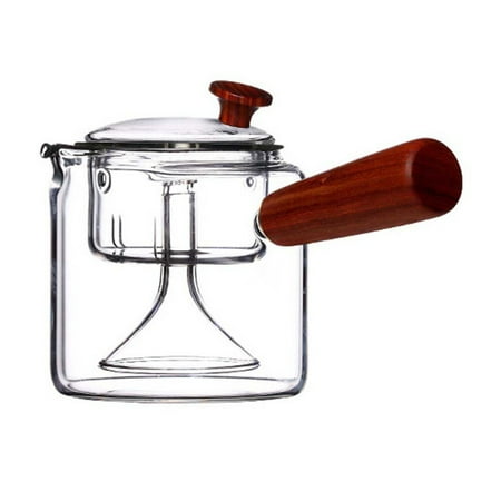 

Meijiashe Heat-resistant Glass Teapot with Wood Handle and Infuser - 410ML