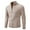 Khaki, variant on Fall Sweaters For Men New Zipper High Neck Solid Color Fashionable Knitted Mens Warm Sweaters,Blue,L