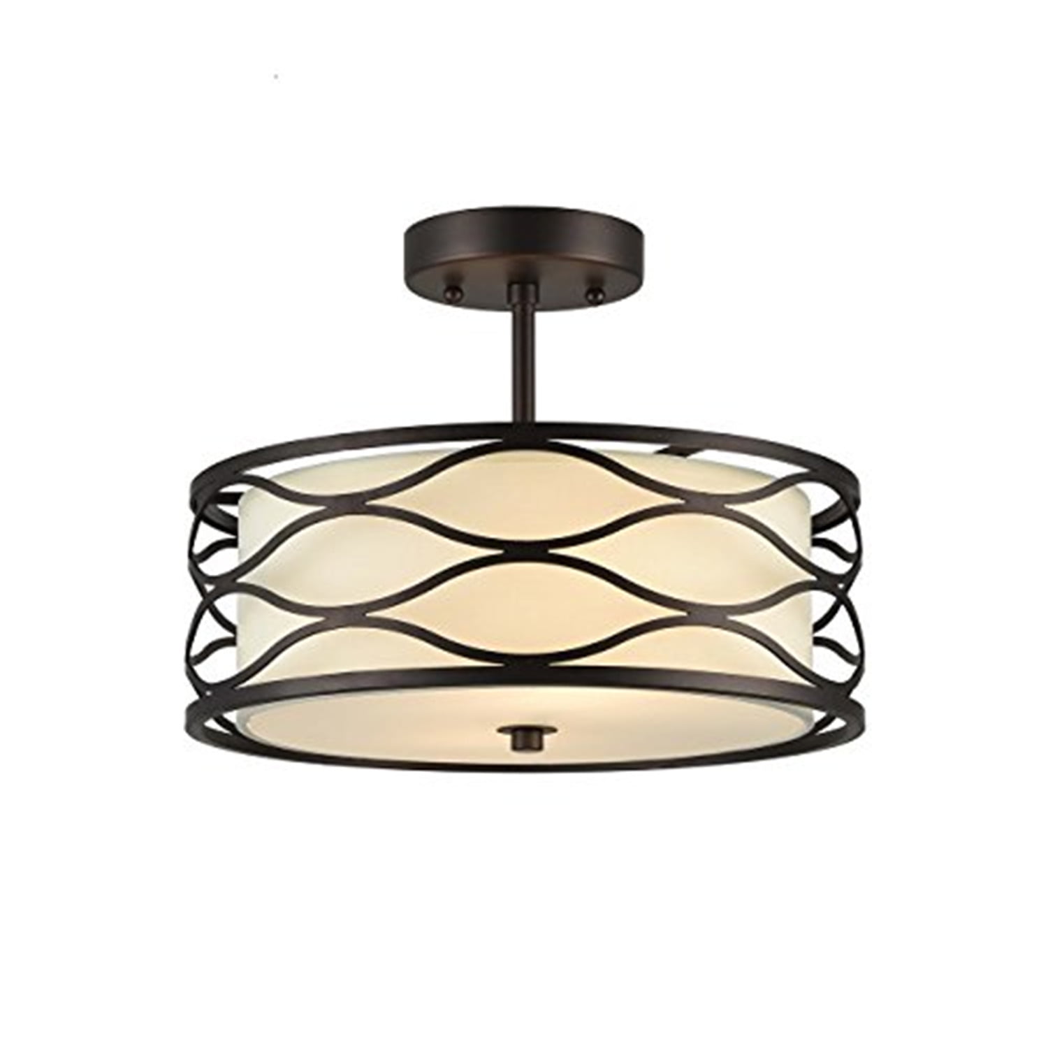 CHLOE Lighting GWEN Transitional 2 Light Rubbed Bronze Semiflush