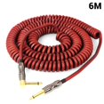 thumbnail image 1 of Maoww Guitar Audio Cable Electric Guitar Bass Keyboard Drum Audio Cable Straight to Right Angle Plug 6M, 1 of 6