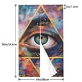 thumbnail image 2 of Noren Japanese Style Doorway Curtain Printed Door Tapestry Room Divider Curtains, 34" Width x 56" Long, Multi-Dimensional All Seeing Eye (90), 2 of 5