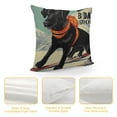 thumbnail image 4 of Shangniulu Throw Pillow Covers 18 x 18 Inch Black Dog Ski Company Short Plush Pillowcase Home Decor Cushion Cases, 4 of 5