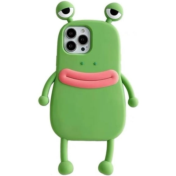 Ugly Phone Cases for iPhone 12 pro Funny Case for iPhone 12 pro 3D Frog Phone Case with Foot Green Weird Phone Cases Ugly Phone with 3D Eyes Cute Silicone for iPhone 12 pro
