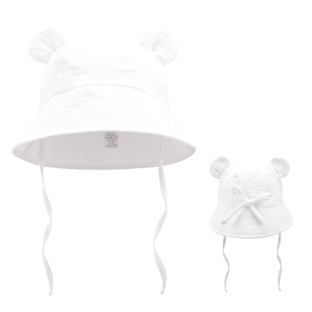WUXIAN Infant Fisherman Hat Solid Color Adjustable Design Cute Cap For Summer Outings Vacations Baby Bonnet
