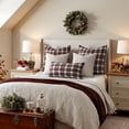 thumbnail image 2 of Funda de almohada MIULEE Scottish Plaid 30x61 cm rojo y blanco, 2 of 6