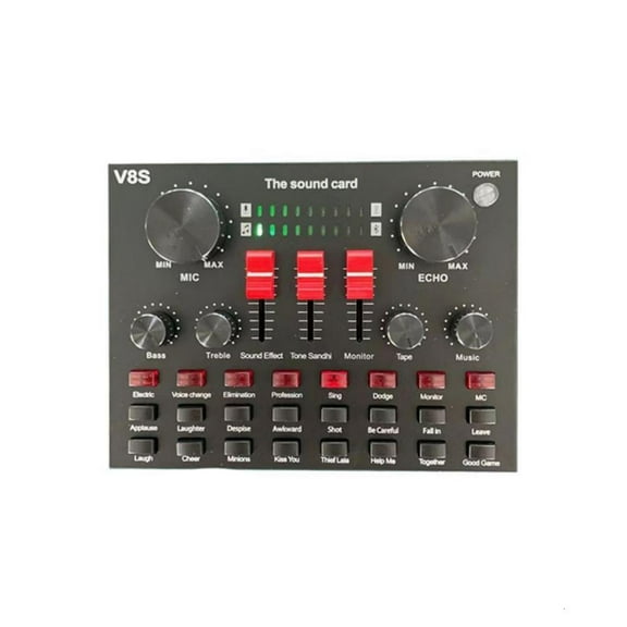 Professional Recording Sound Card High Fidelitys Sound With Builts In Effects For Live Streaming Podcasting