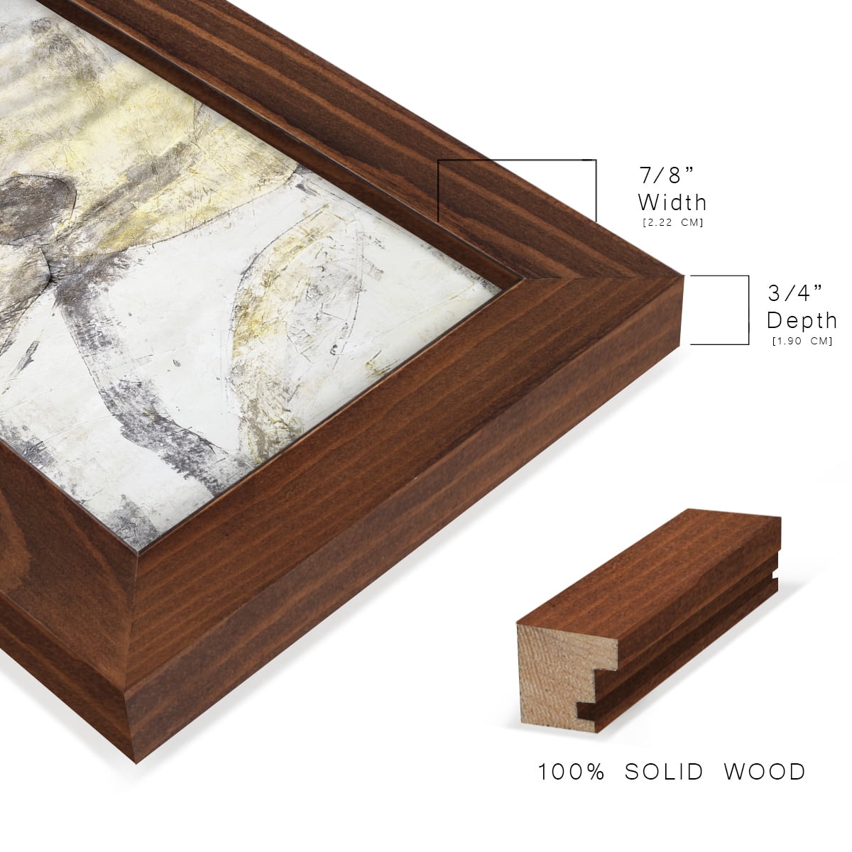 Une Fleur II - Framed Print w/glass - Chestnut
