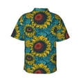 thumbnail image 3 of Haiem Sunflowers Printed Hawaiian Shirt for Men - Men’s Casual Beach Summer Shirts - Stretch Fabric with Modern Fit-Small, 3 of 9