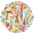 thumbnail image 2 of 35pcs-50pcs Colorful Stationery Stickers Summer Kids Stickers Tropical Teacher Reward Stickers for Laptop Suitcase Luggage, 2 of 9