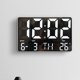 thumbnail image 2 of Reloj digital Pantalla grande Reloj de pared electrónico Calendario Posponer Despertador con control remoto inalámbrico Detección de luz LED Fecha de temperatura 12/24 h, 2 of 5