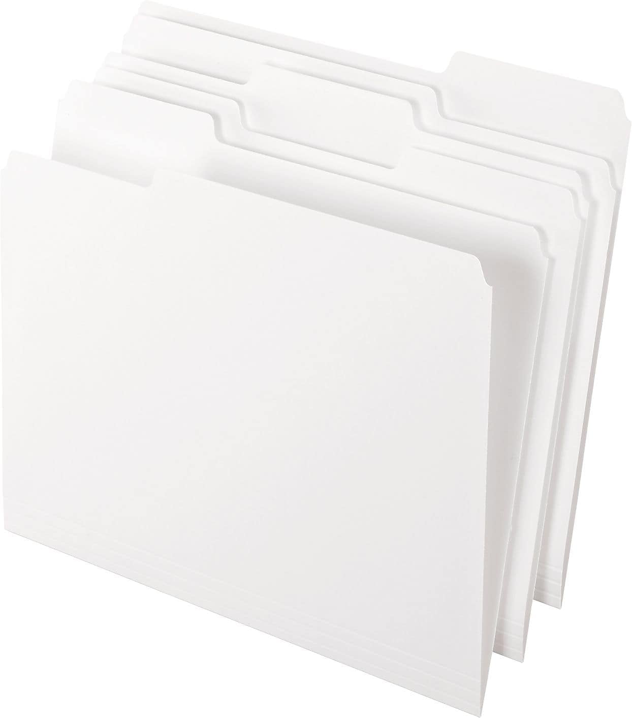 Pendaflex Colored File Folders 1/3 Cut Top Tab Letter White 100/Box 15213WHI