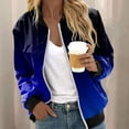 thumbnail image 2 of Chaquetas Para Mujer Abrigos Abrigos Estampado Floral Manga Larga Cremallera Recortada Ligero Cuello Levantado Tops Abrigo Odeerbi  ODB145229, 2 of 6
