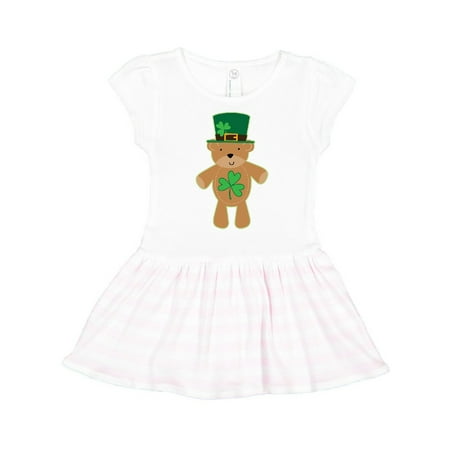 

Inktastic St Patricks Day Irish Teddy Bear Shamrock Gift Toddler Girl Dress