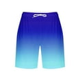 thumbnail image 4 of biudgviw Women's Gradient Casual Shorts Drawstring Elastic Waist Summer Shorts Loose Trendy Lounge Shorts with Pockets, 4 of 5