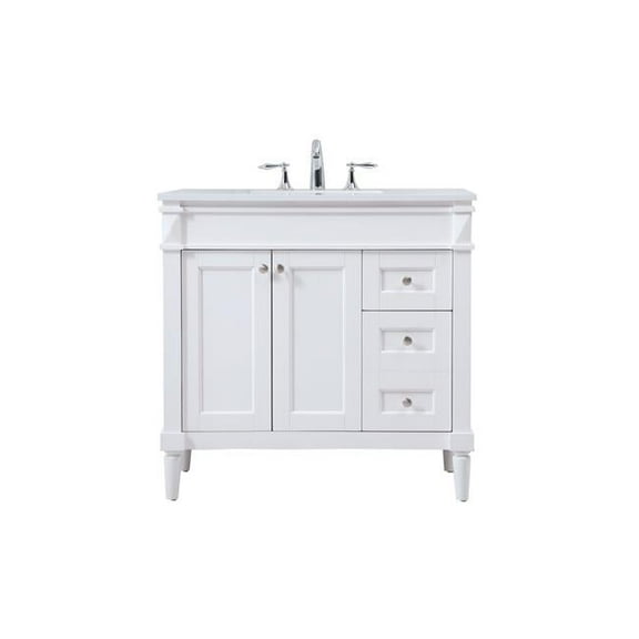 36 in. Bennett Single Bathroom Vanity, White