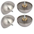 thumbnail image 1 of Tornillos de tapa de cabeza domada de espejo de acero inoxidable 304 de 50 mm de diámetro tono plateado 4 piezas, 1 of 3