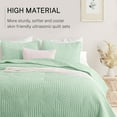 thumbnail image 3 of Exclusivo Mezcla California King Quilt Bedding Set, Lightweight Sage Green Oversized King Bedspreads Soft Modern Geometric Coverlet Set for All Seasons (1 Quilt and 2 Pillow Shams), 3 of 7