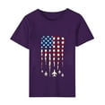 thumbnail image 5 of SOOMLON Patriotic Short Sleeve Shirts for Women American Flag Shirts Crew Neck Independence Day Tops Short Sleeve Sexy T-Shirt Loose Tee Blouse Clothes, 5 of 6