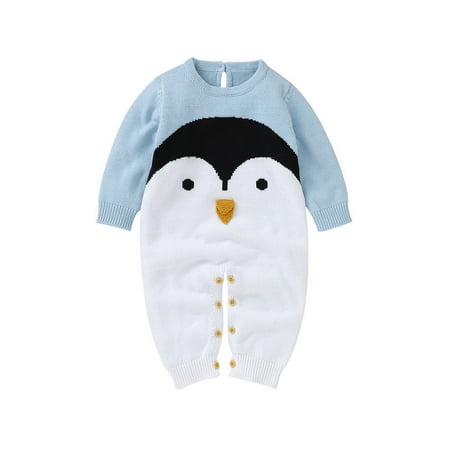 

Baby Girls Cartoon Winter Warm Knit Outwear Sweater Jumpsuit