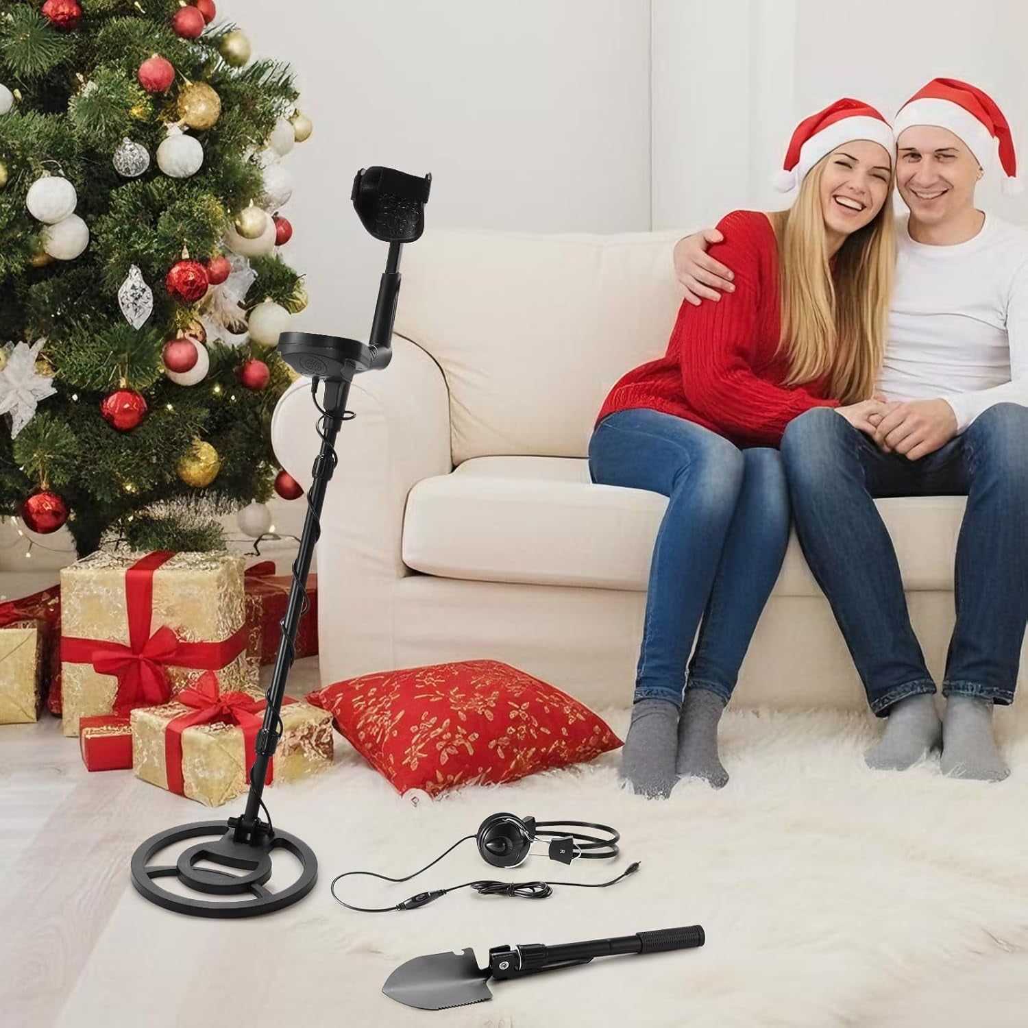 Raddy MD120A Professional Metal Detector for Adults, High Accuracy Gold Metal Detectors with 4 Modes, 10" IPX7 Waterproof Search Coil, LCD Backlit Display, Headphone, Bag, Shovel for Treasure Hunting