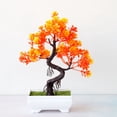 thumbnail image 2 of FNGZ Desktop Living Room Artificial Flower Ornaments Sunset, Artificial Plants Bonsai Trees Plants Greenery Tree Desktop Display Simulation Living Room Garden Decoration Indoor Home Décor, 2 of 9