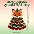 thumbnail image 3 of DIY Fox Christmas Tree Crochet Kit, Handmade Ornament Set with Pearl Beads Bell Bow Yarn Hook, Beginner Friendly, Multicolor, 20x20 cm, Cloth, 3 of 9