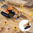 thumbnail image 2 of Zacro Remote Control Excavator for Kids, 2.4Ghz 6 Channel RC Construction Vehicle Toy with Metal Shovel, Lights & Sounds, Rechargeable Digger Truck Gift for Toddler Boys Age 3 4 5 6 7 8 Year Old, 2 of 9