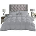 thumbnail image 3 of D.N.G. BEDDINGS Luxurious 1 Piece Pom Pom Pinch Pleated Comforter, 800 Thread Count, 100% Egyptian Cotton, White Vintage Pom-Pom Fringe (Oversized Super King Size Solid Silver Color), 3 of 5