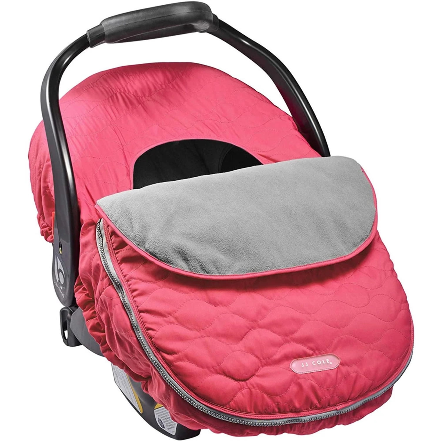 JJ Cole Car Seat Cover, Car Seat Canopy, Sassy Pink Wave Stitch