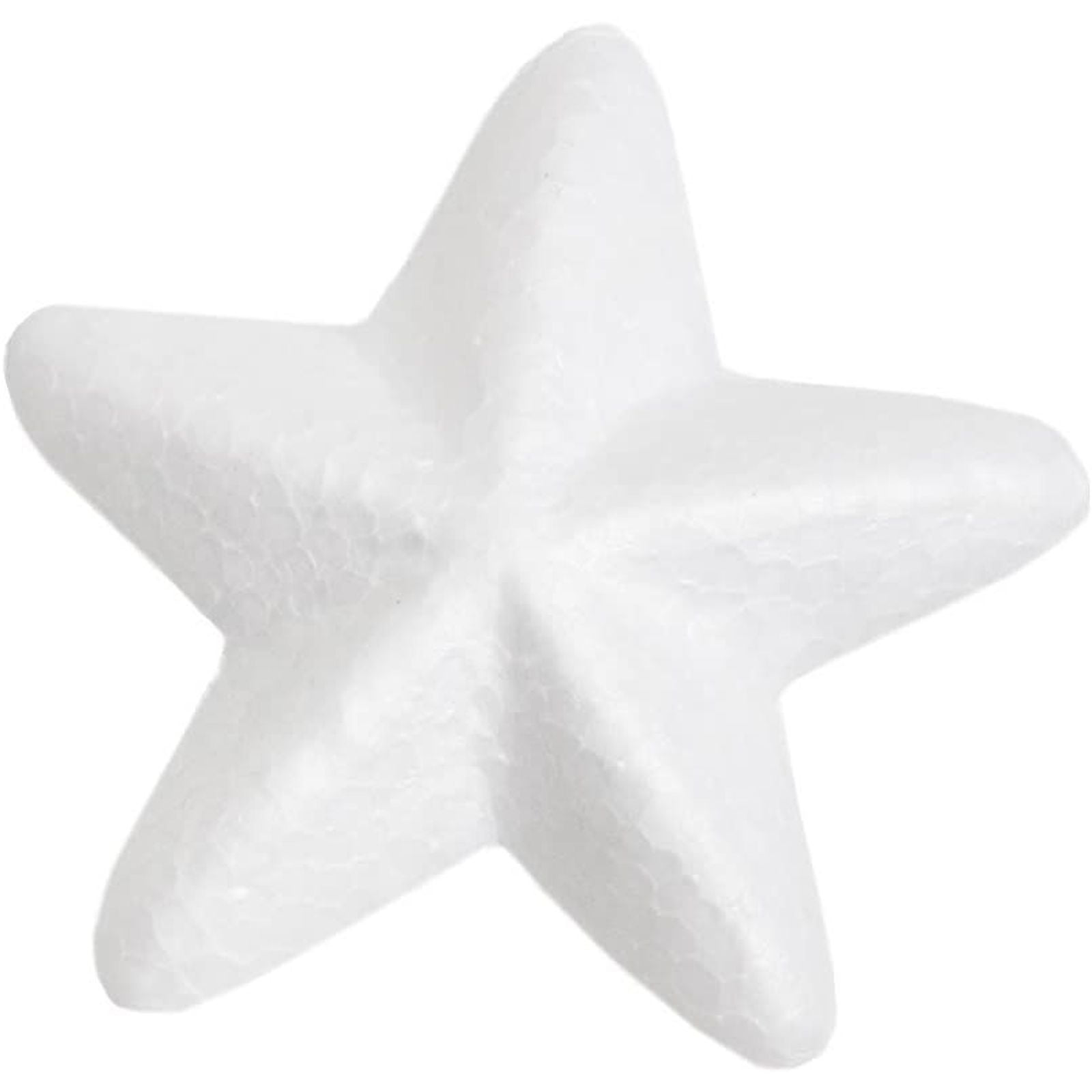 2.3 x 0.875 x 2.3 inches Makes DIY Ornaments and Decorations White 24-Piece Star-Shaped Polystyrene Foam for Arts and Craft Use Craft Foam Stars