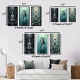 thumbnail image 4 of Designart "Gracious Woman in Mindfulness Meditation III" Meditation Framed Wall Art Set Of 3 - Blue Traditional Frame Gallery Wall Set For Home Decor, 4 of 6